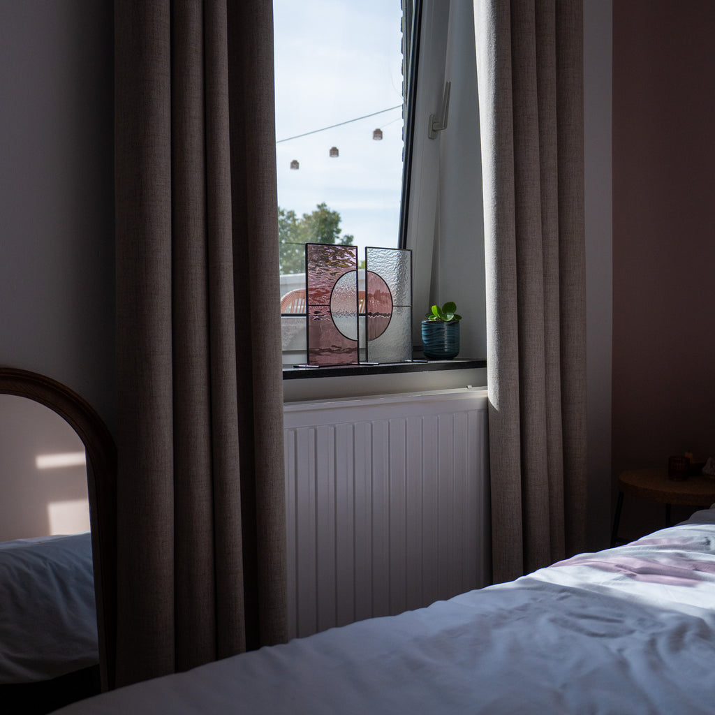 Still Light Duo Japandi Glass Object – Rose & Clear