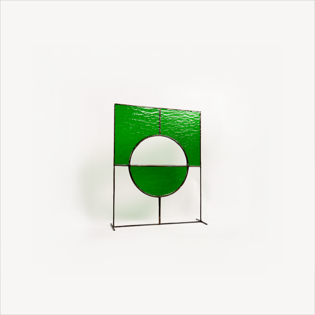 Still Balance – Japandi Stained Glass Panel