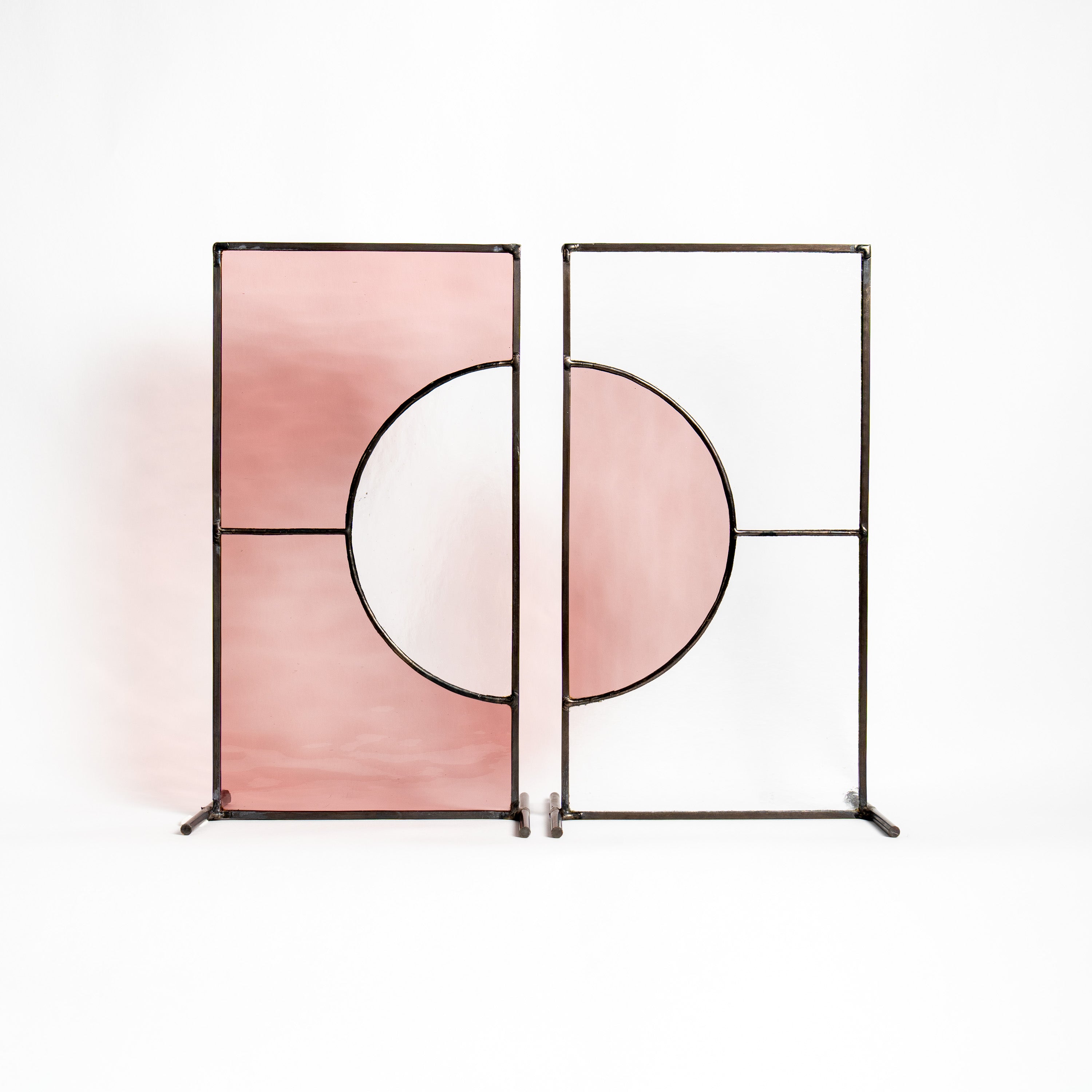 Still Light Duo Japandi Glass Object – Rose & Clear