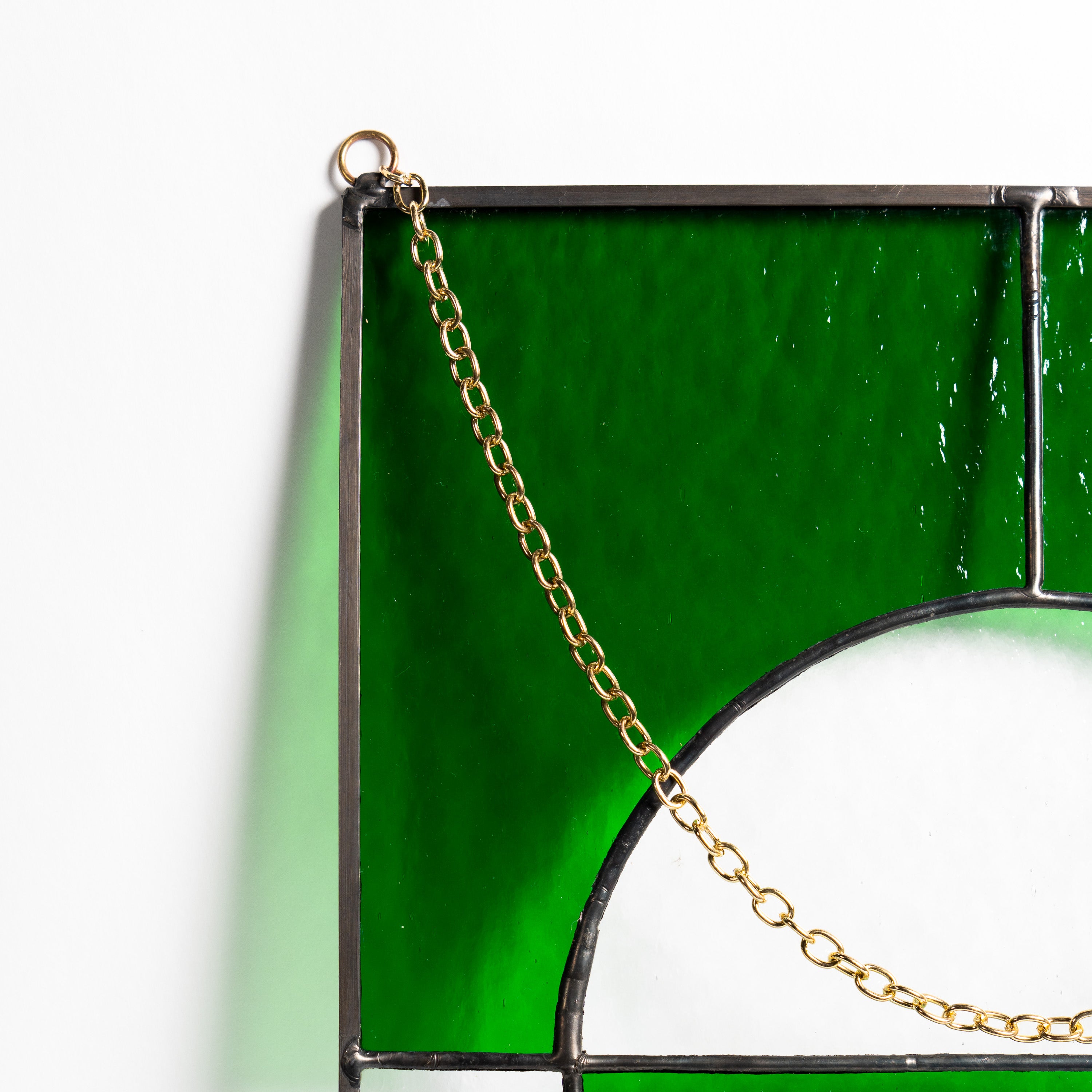 Still Light Japandi Hanging Glass Object - Green & Clear