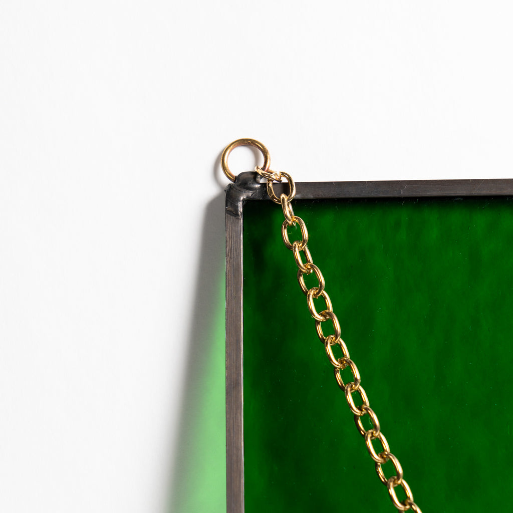 Still Light Japandi Hanging Glass Object - Green & Clear