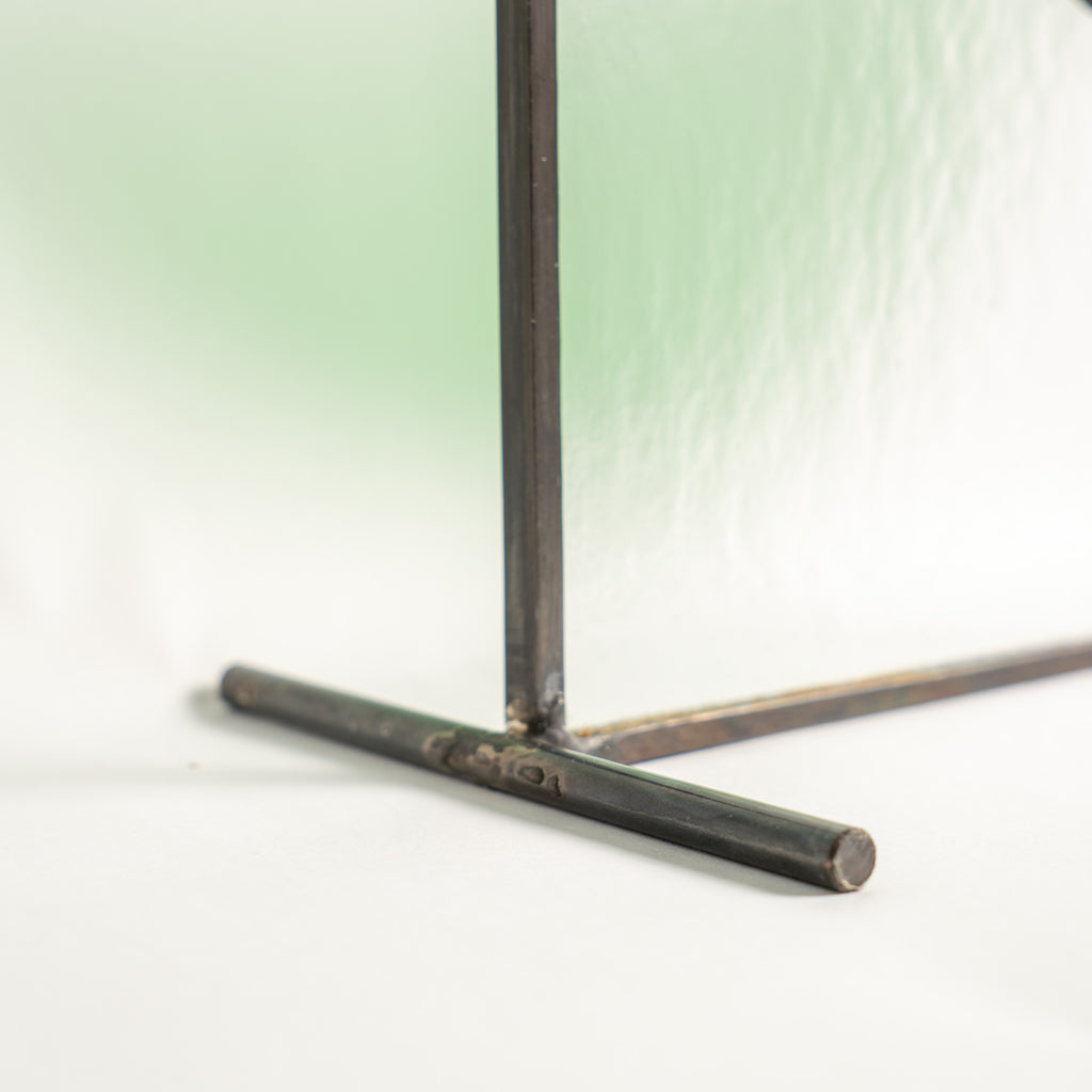 Still Light Japandi Glass Object – Green & Clear