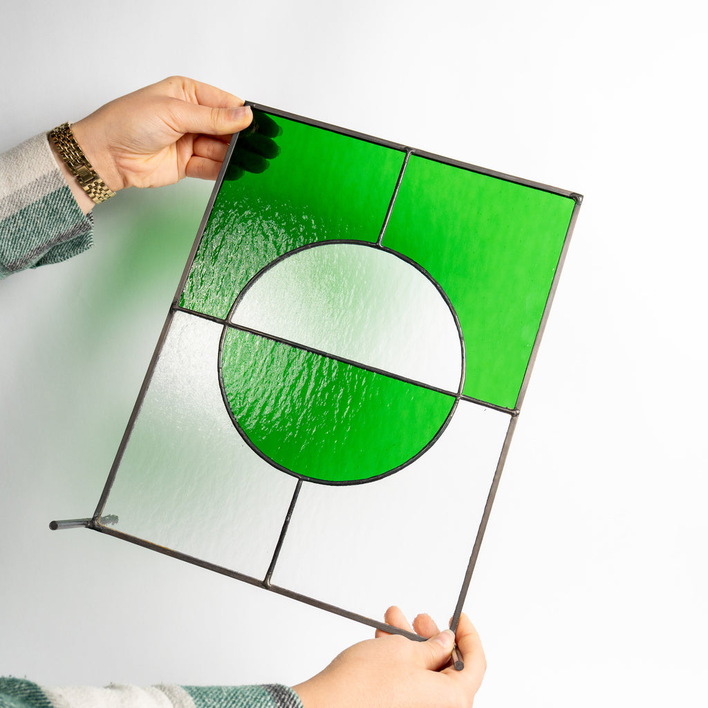 Still Light Japandi Glass Object – Green & Clear