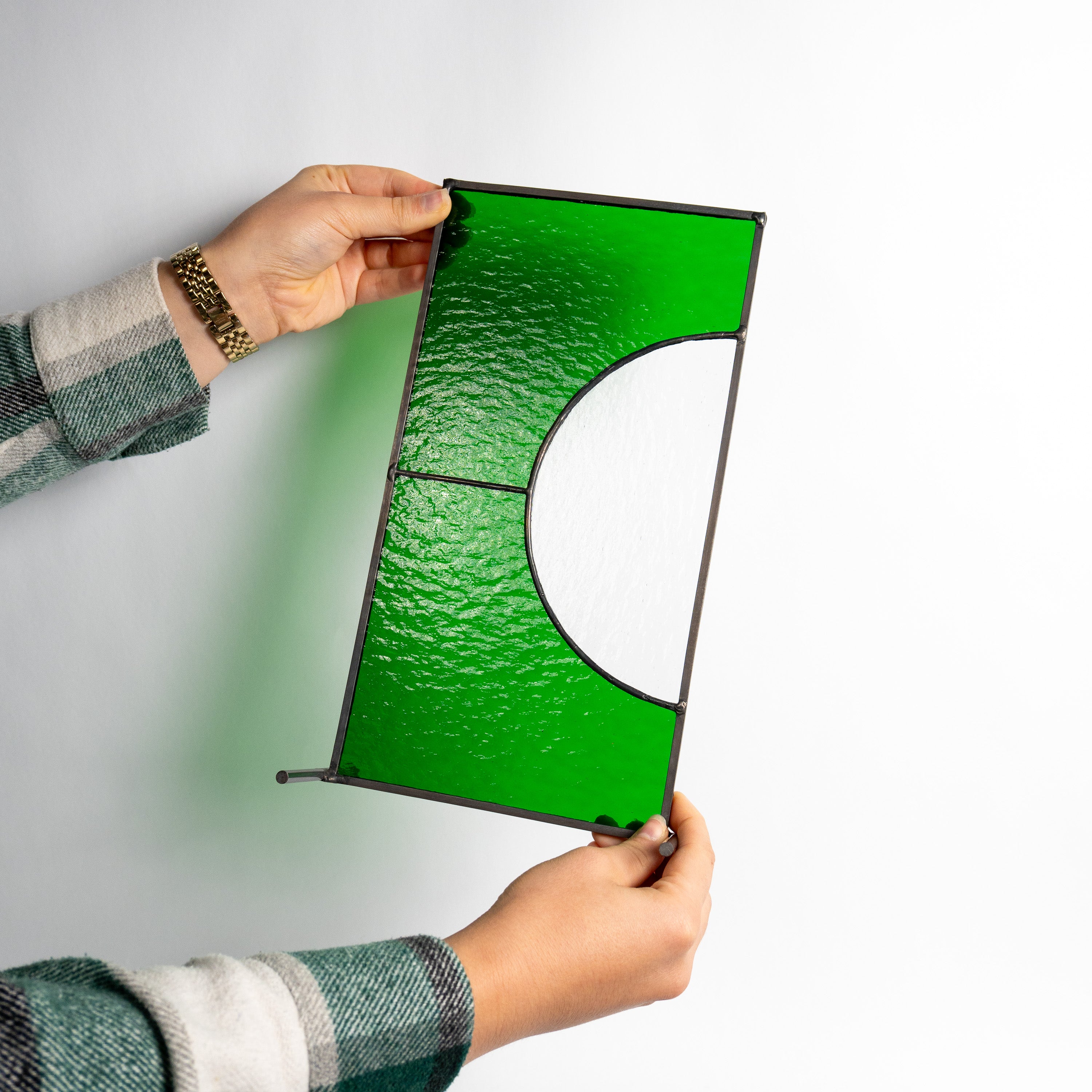 Still Light Duo Japandi Glass Object – Green & Clear