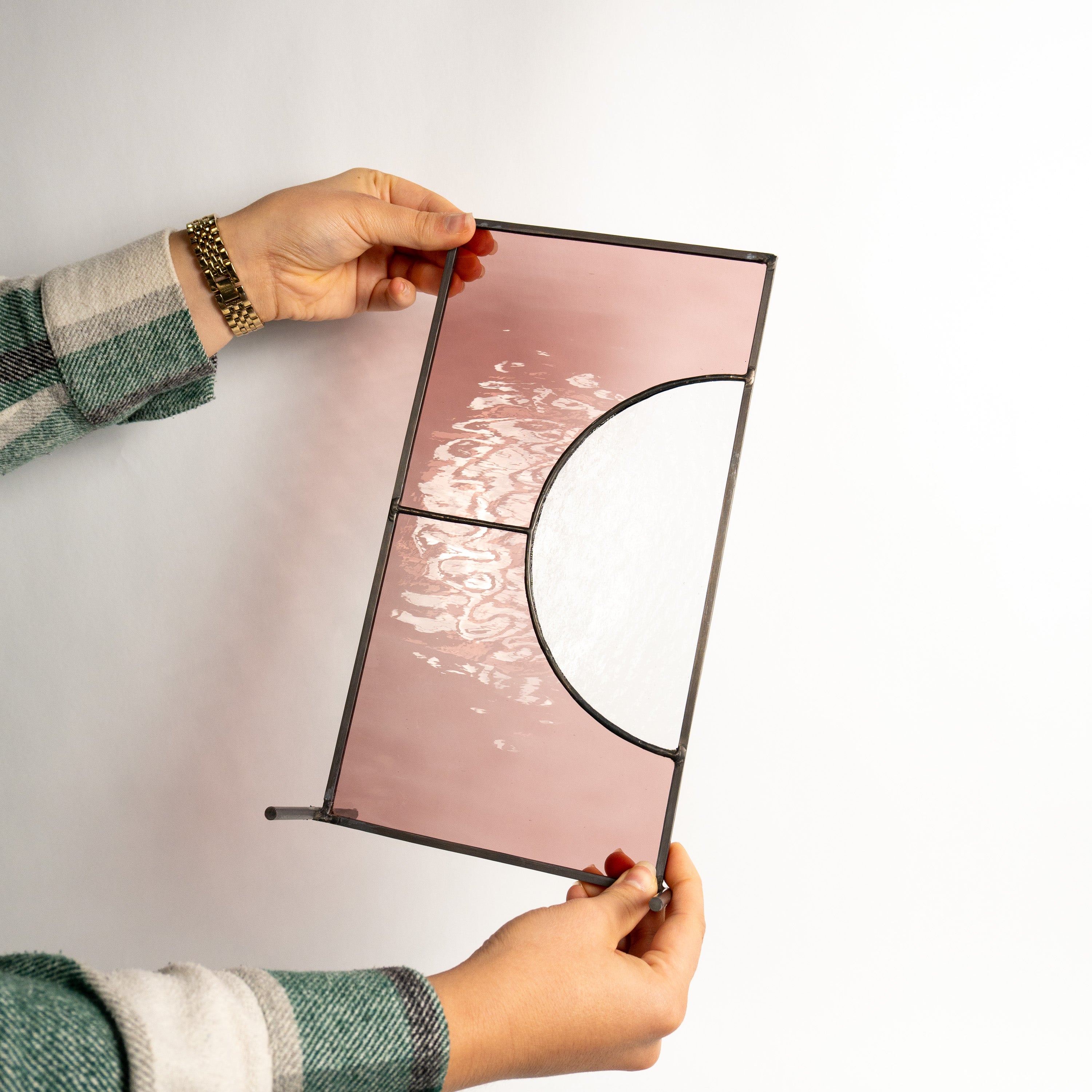 Still Light Duo Japandi Glass Object – Rose & Clear