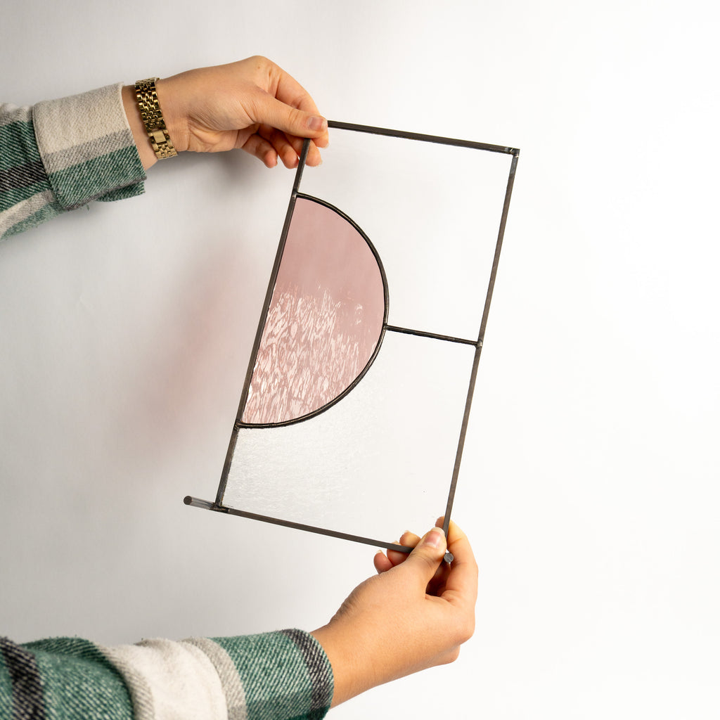 Still Light Duo Japandi Glass Object – Rose & Clear