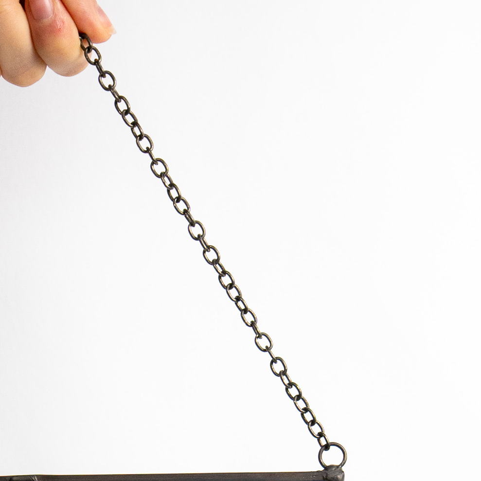 Still Light Japandi Hanging Glass Object - Gray & Clear